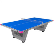 Butterfly Park Outdoor Ping Pong Table shown here is an outdoor table tennis table, that is great for parks, beaches or playgrounds. Comes with an anti-glare, weatherproof top and an outdoor net.